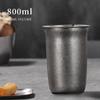 800ML Retro Stainless Steel Cups Large Capacity Beer Glass Drinking Beer Mug Metal Travel Drink Cup Bar Accessories