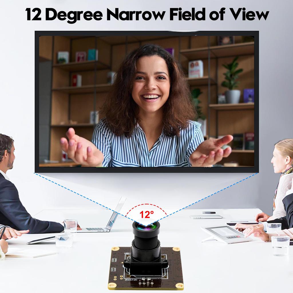 ELP 120FPS USB Camera 12MP 4K Golf Swing Camera with 25mm Narrow Field of View M12 for Industrial Raspberry Mac OS Module, High-Speed Lens, Computers,