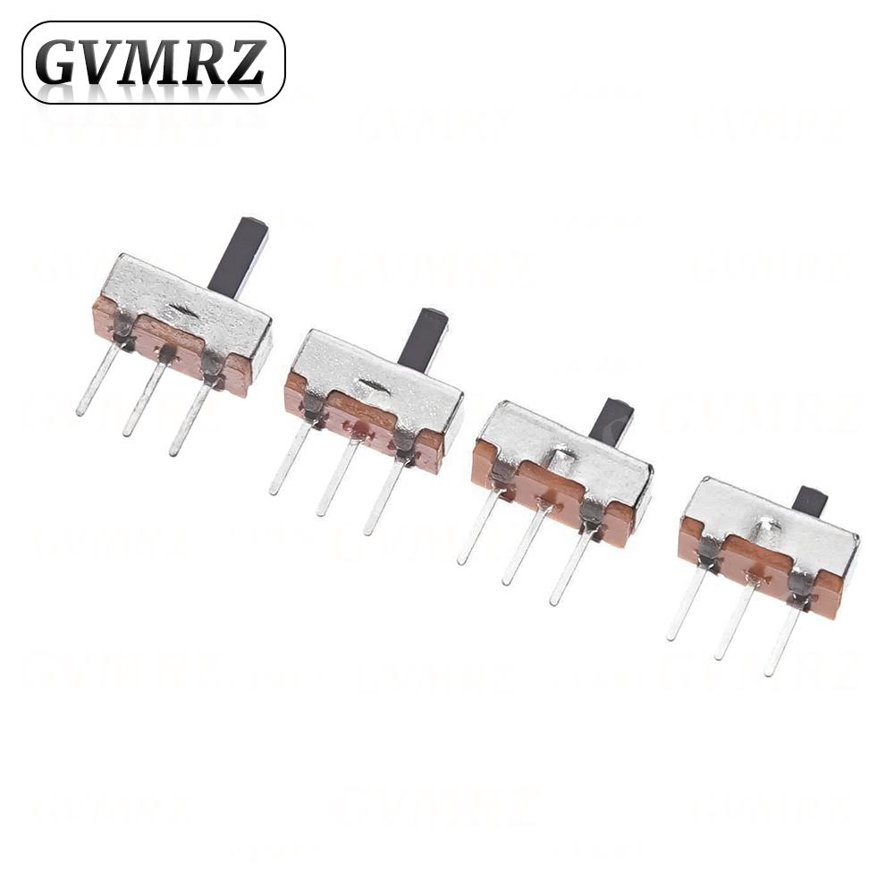 20Pcs SS12D00 Interruptor On-Off Mini Slide Switch 3pin 1P2T 2 Position High Quality Toggle Switch Handle Length 2mm 3mm 4mm 5mm