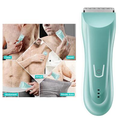 Recortadora Corporal para Ingle Húmeda Seca para Hombres Cara Barba Cabello Recortadora Recargable Vello Púbico Afeitadora Eléctrica Afeitadora Corporal