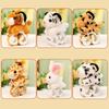 Adorable Cartoon Animal Plush Tiger Tail Claw Gloves For Kids Performance Playtime