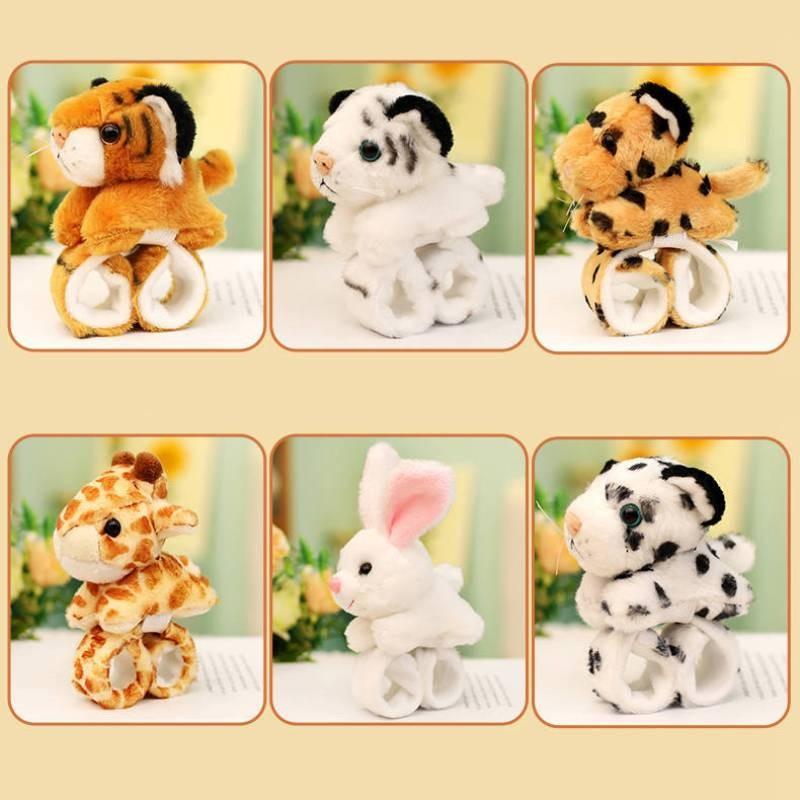 Adorable Cartoon Animal Plush Tiger Tail Claw Gloves For Kids Performance Playtime