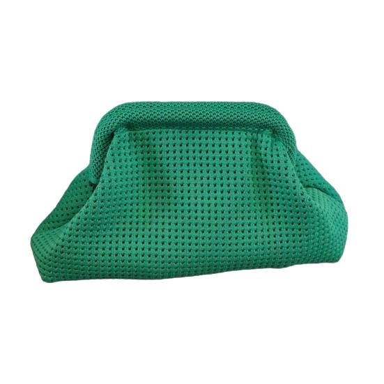 Вязаный клатч-облако летняя пляжная сумка женская вечерняя сумочка однотонный клатч для вечеринки свидания свадьбы встреч с друзьями зелёный 1398₽