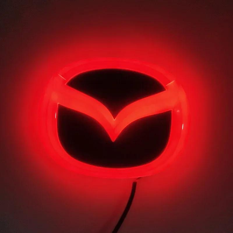 2025 Heißes Auto 4D LED-Licht Heckemblem Aufkleber Abziehbilder für Mazda Logo 2 3 6 RX8 RX7 CX7 8 CX5 MX5 323 Emblem Dekoration Auto Zubehör