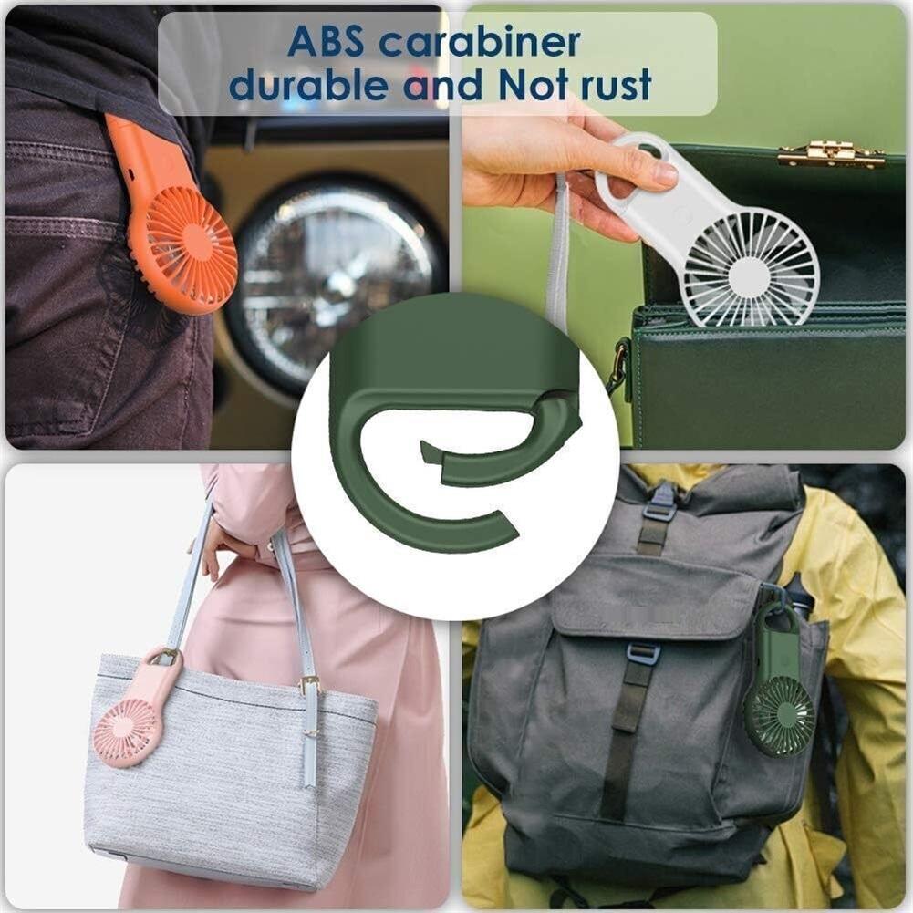 USB Mini Cooling Fan Compact and Portable with Night Light 3 Adjustable Speeds for Students and Outdoor Enthusiasts