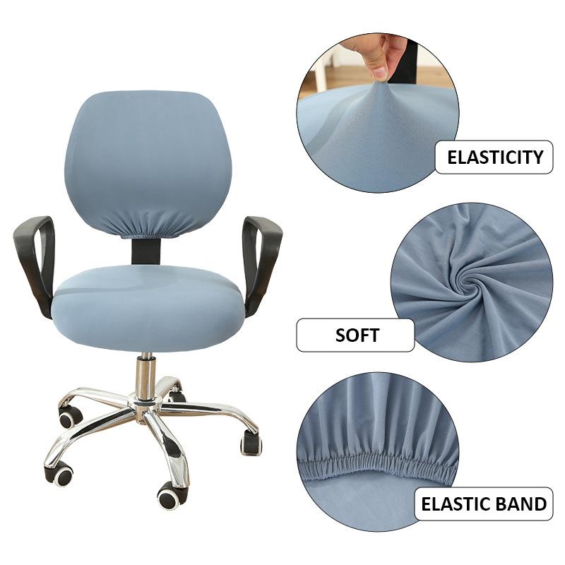 Two-Piece Computer Chair Cover Washable Executive Chair Cover For Computer Stretchable Seat Covers Computers Chairs