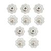 10Sets Versatile Flower Snap Buttons 21mm Black/Gold/Silver Metal Snap Buttons Vintage Sew On Fasteners