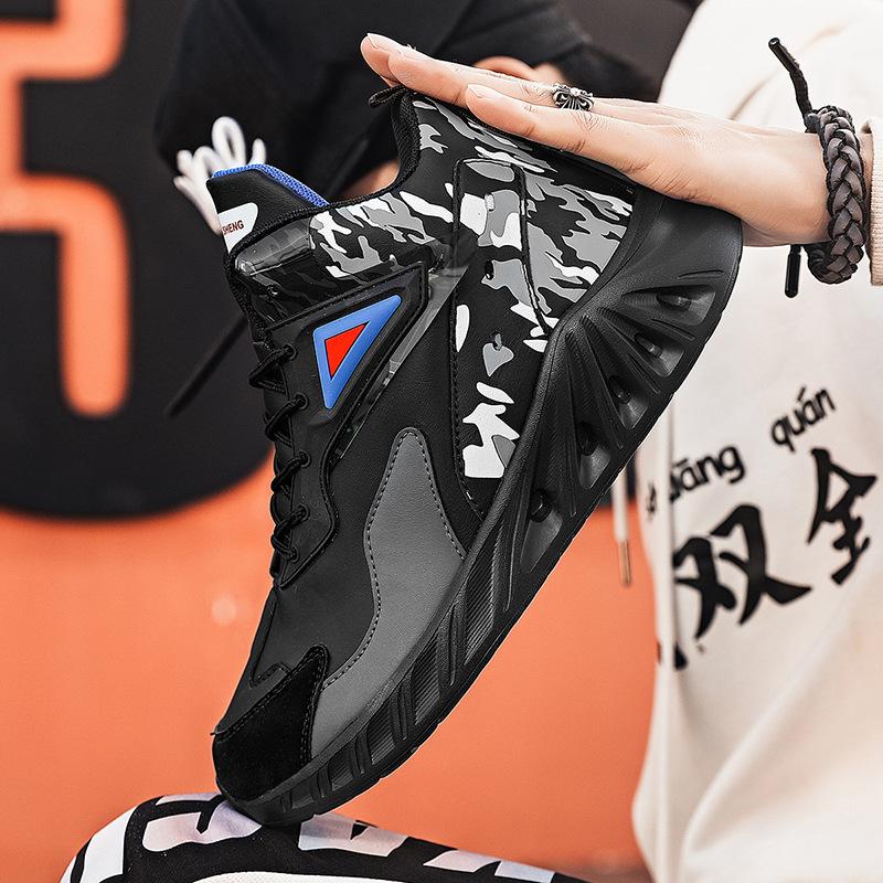 Modne Męskie Buty 2024 Zima Moda Outdoorowa Moda Buty Casual Styl Sportowy Plus Aksamitne Bawełniane Buty Osobowość Ulica Komfort