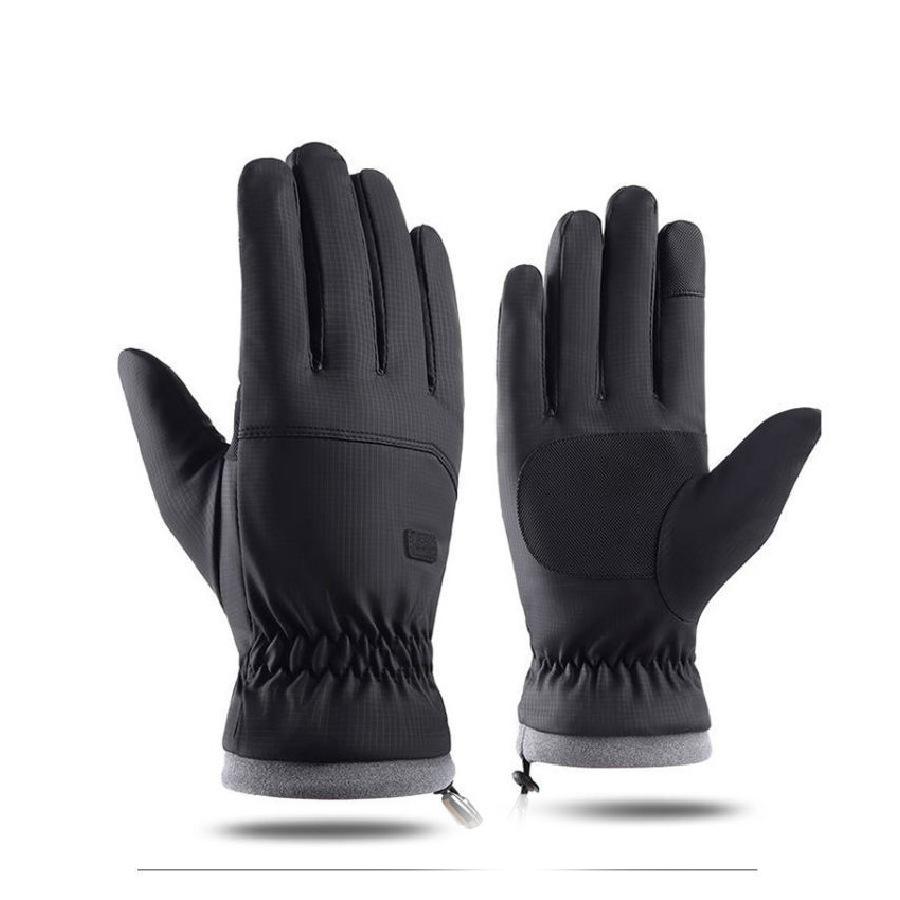 Winter Ski Gloves Men's Outdoor Cycling Sports Windproof Waterproof Piled Thickened Motorcycle Skin Gloves
