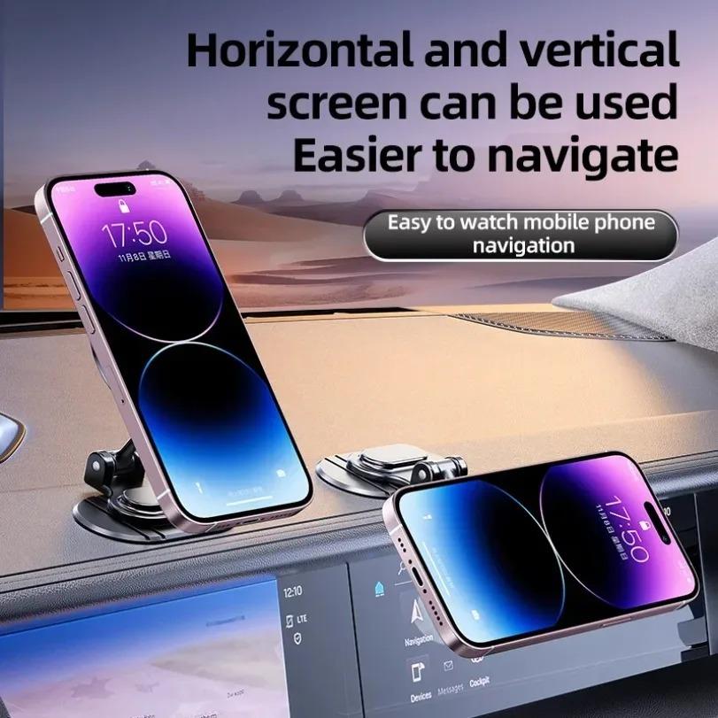 720 Rotation Car Magnetic Phone Holder Stand For Magsafe iPhone 17 16 15 14 13 12 Pro Max Samsung Mount Magnet Cellphone Bracket