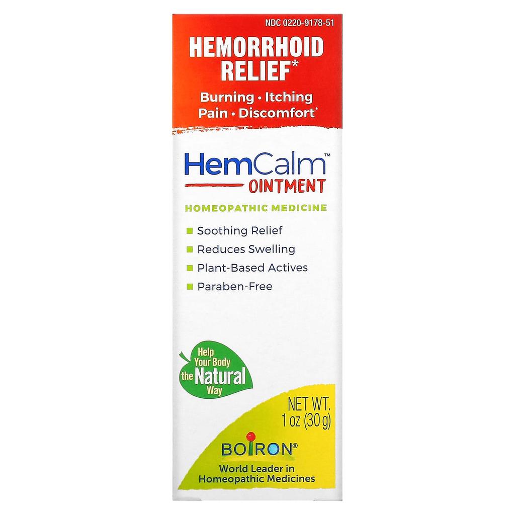 BOIRON HemCalm Ointment, Hemorrhoid Relief, 1 Oz (30 G)