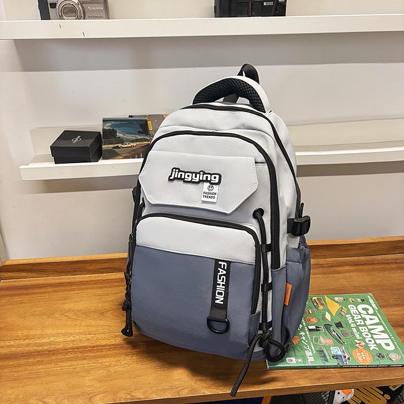 Lulu Japanese Casual Backpack Set: Large Capacity Schoolbag for College, Junior High Students, and Men & Women's Portable Use.