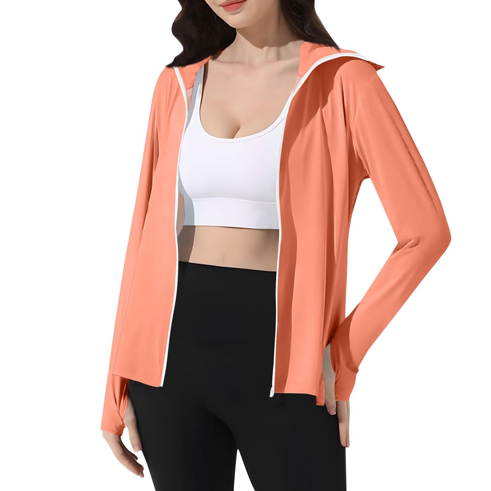 

Женская однотонная куртка от солнца из ледяного шелка с капюшоном, легкая, с длинным рукавом XL арбуз красный