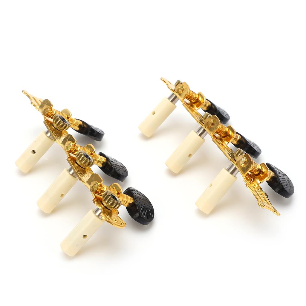 2 Stück Gitarrenstimmkopf Saitenstimmwirbel Metall Offenes Set Kit für Elektrisch Akustisch