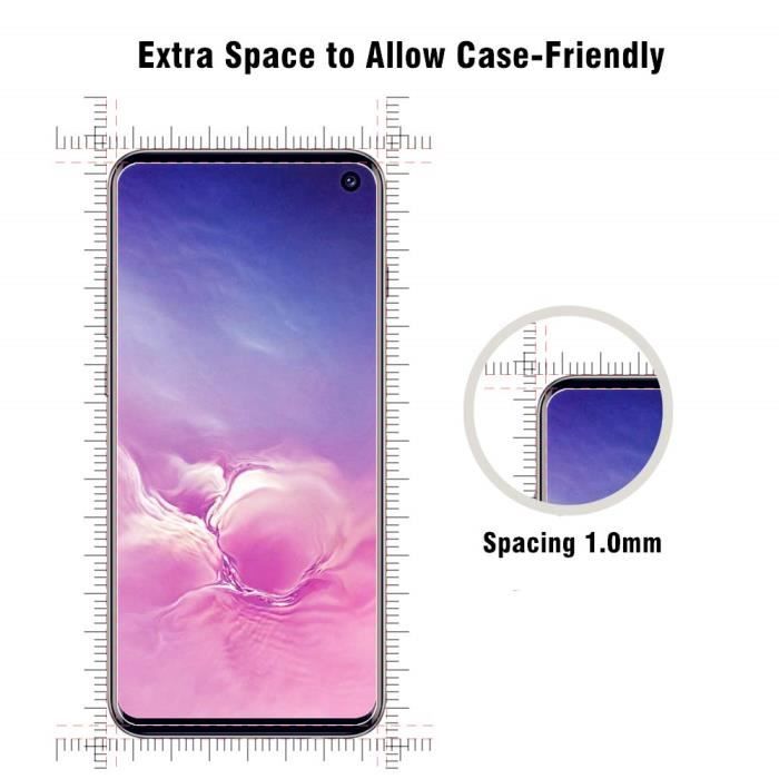 [2-Pièces] Verre trempé pour Samsung Galaxy S10e, 9H Dureté, sans Bulles, Anti-Rayures, Ultra Clair Protection Film pour Samsung S10