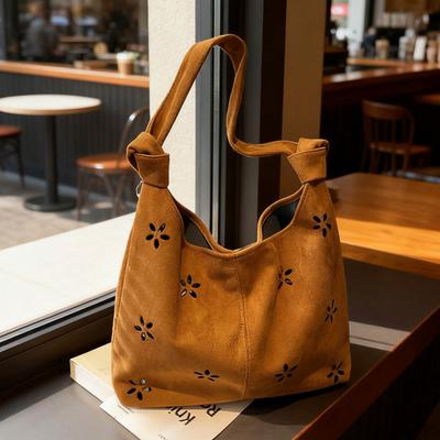 New 2025 Fall Winter Women'S Tote Bag Faux Suede Crossbody Shoulder Handbag Spacious Stylish Purse For Daily Work