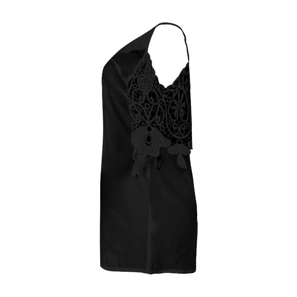 Women's Fashion Loose Lace Hollow Sleeve Sling T-shirt Top Blouse