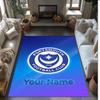 Portsmouth FC Printed Crystal Velvet Rug Non‑Slip Crystal Velvet Carpet For Sofa Bedroom Indoor Home Decoration