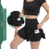 Quick-Dry Outdoor Running Mini Skirt: Irregular Design, Anti-Exposure, Sun Protection Nylon Fabric