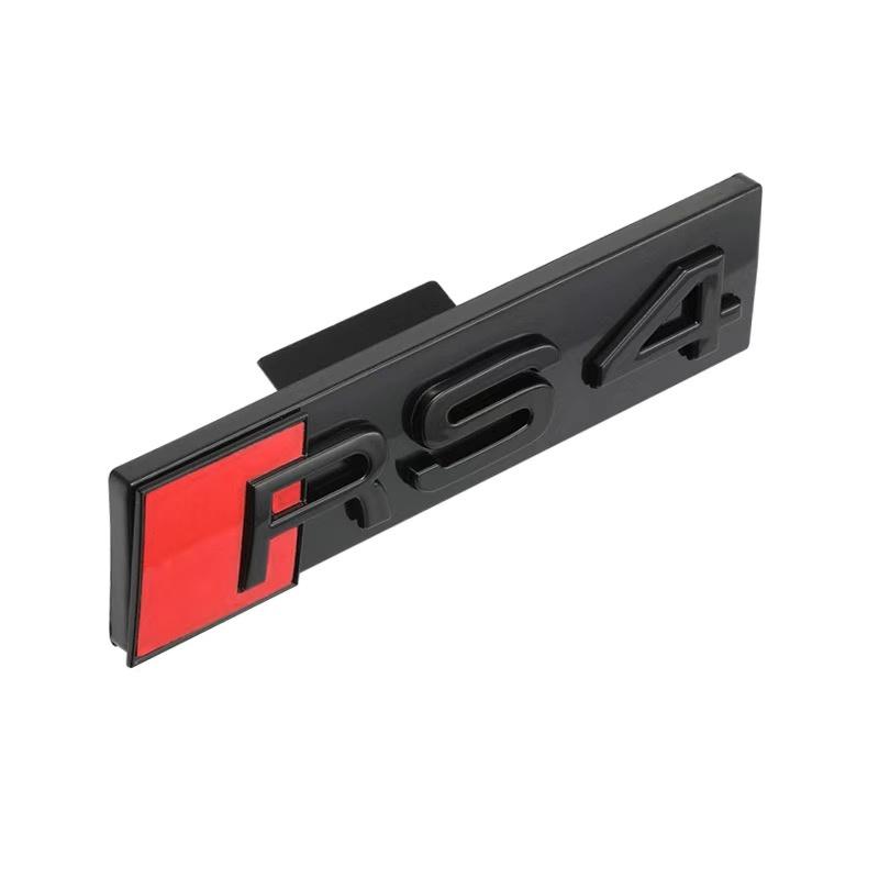 3D ABS Chrom Schwarz Logo S3 S4 S5 S6 S7 S8 Emblem Auto Frontgrill Abzeichen Für Audi RS3 4 5 6 7 8 Auto Styling Zubehör