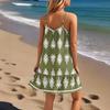 Women's Dresses Sleeveless Loose Casual Floral Print Hem Pleated Beach Dresses