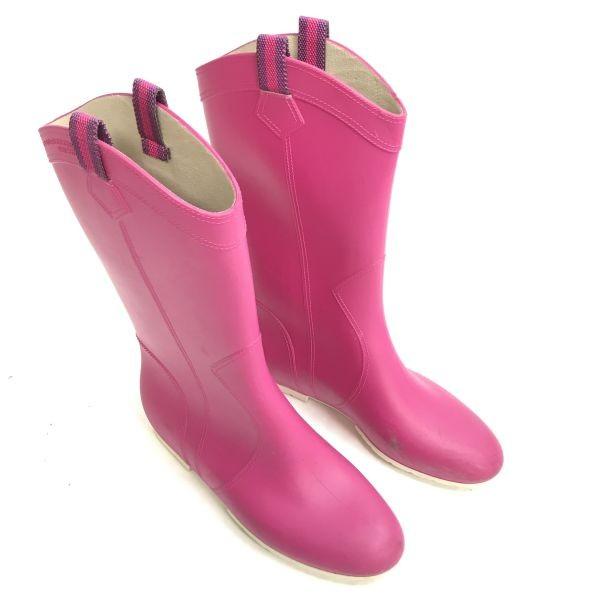 Fabio Rusconi Rubber Long Rain Boots 39 24.5 Pink Italy(USED)