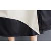 Summer Style Loose Large Size Print Splicing Casual Simple Sweet Short-sleeved Dress
