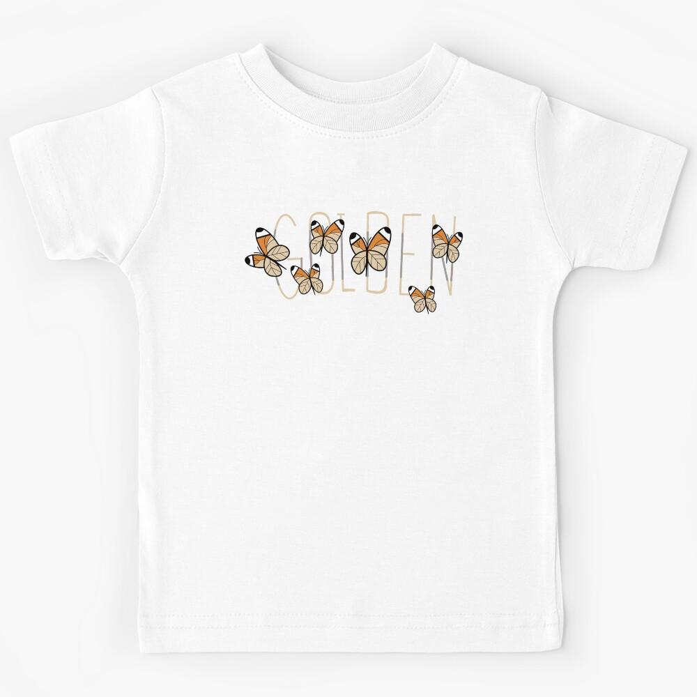 Golden butterfly lettering Kids T-Shirt 170