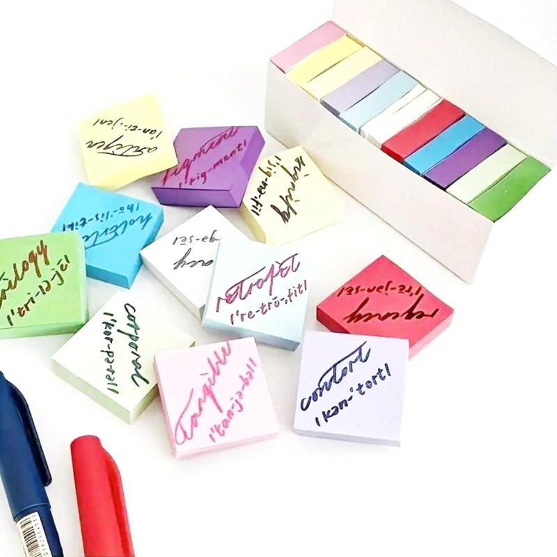 8 Pcs Stickier Note Adhesive Stickier Pad Simple Stickier Notes Aesthetic Memo Pad Colorful Notepads for Office Workers