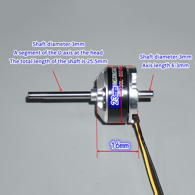 Hot Sale Micro 23mm WX739L Brushless Motor Long Shaft DC12V-24V 20V 3S-6S 1700KV High Speed For Aircraft Model Electric Grinding