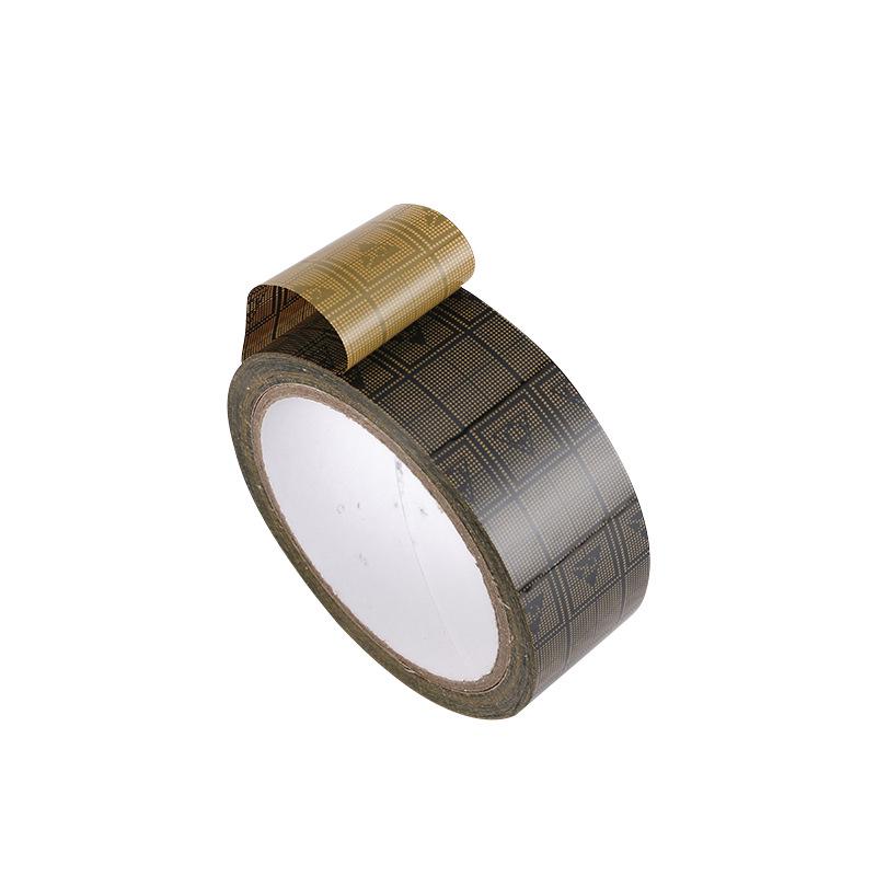 Black Anti-Static Grid Tape - Residue-Free for Electronic Packaging and Sealing.