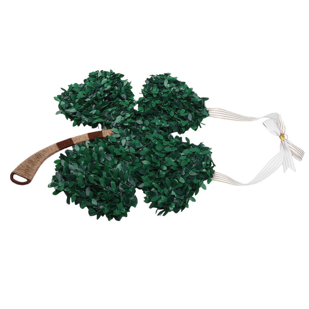 Lucky Clover Door Swag Multifunctional Plastic Artificial Lucky Clover Greenery Garland for Fireplace