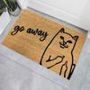 Covor de podea Pisica de desene animate Degetul mijlociu Dispise Go Away Covor de baie Absorbție de apă Home Decoearion Dormitor Covoraș de intrare