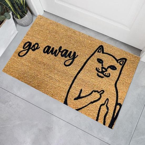 Covor de podea Pisica de desene animate Degetul mijlociu Dispise Go Away Covor de baie Absorbție de apă Home Decoearion Dormitor Covoraș de intrare