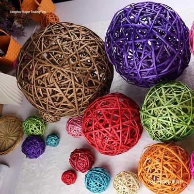 Rattan Sepak Takraw Ball - Red Decorative Ball for Kindergarten, School Corridor, and Spring Festival.