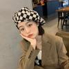 Checkerboard Grid Beret Hat Fashion Winter Autumn for Woman Retro Berets Girl Plaid Adjustable Painter Hat Casual Street Beret Hat