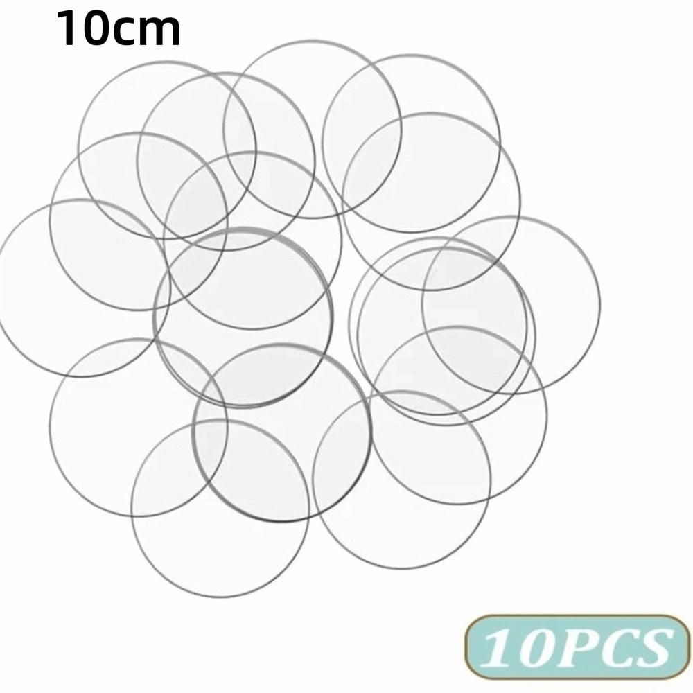 10Pcs 2MM Blanks Acrylic Circle Dis Transparent Transparent Disc  Cake Baking Decor