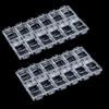 2 Stück 12 Fächer Nail Art Aufbewahrungsbox, Strasssteine Organizer, Einzelne Fächer Schmuckbox für Nagelanhänger Trockenblumen Nagelwerkzeuge