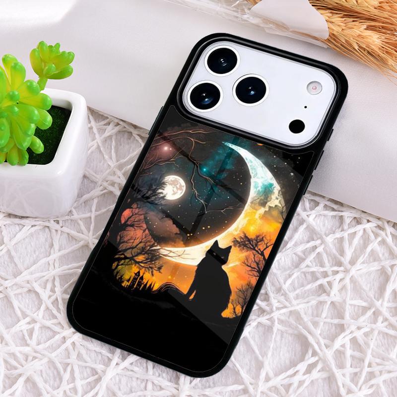 Mystery Cat Shockproof Phone Case for iPhone 17 Air 16e 15 11 12 14 13 Pro Max Cover Coque