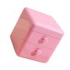 Desk Storage Box with 2 Drawers and   Lid Plastic Cute     Desktop Jewelry Stationary   for Home Dorm