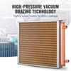 VEVOR 20"x 20"/50.8 X 50.8 Cm Heat Exchanger Water To Air 3-Row 3/8"/ 1 Cm Copper Ports 242 Fins