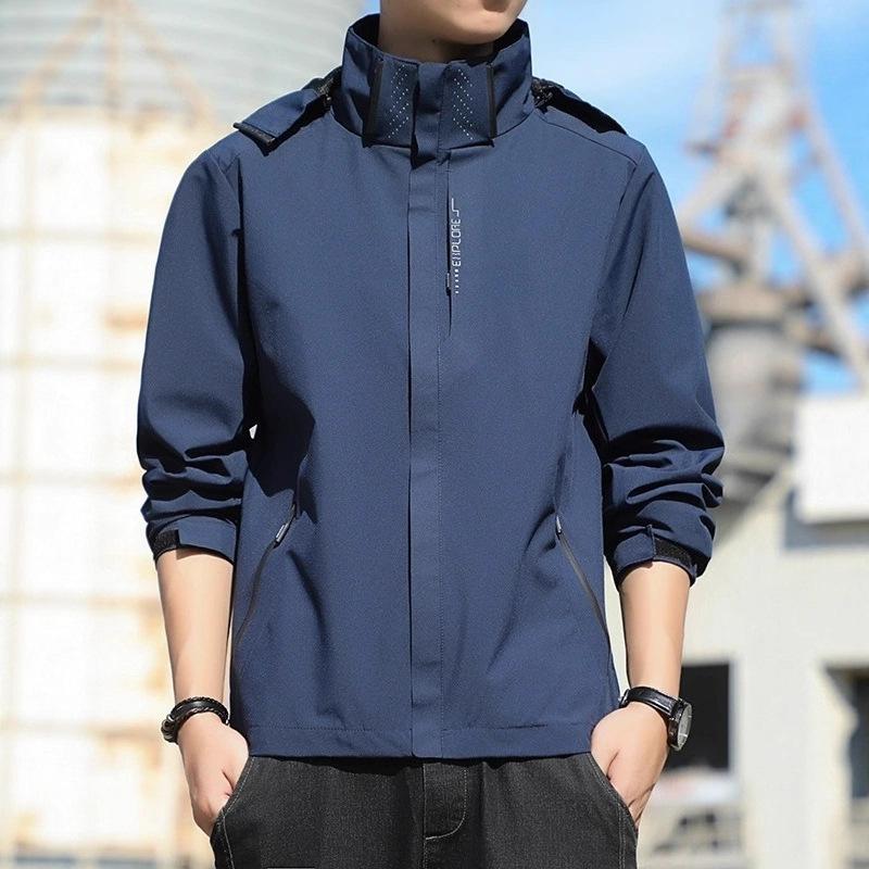 Spring and autumn coat men's 2025 new slim-fitting thin jacket lapel Korean version trendy casual jacket l