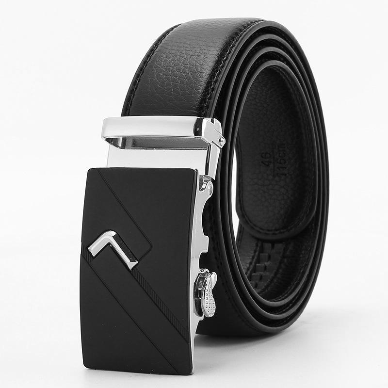 Microfiber Open Edge Automatic Buckle Belt Men's Casual Belt Men's Trouser Belt