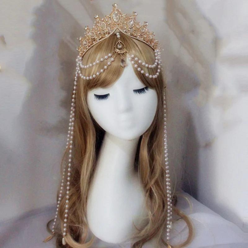 Diadema KC Halo Lolita Gotica Fatto a Mano Fascia Corona Dea del Sole Retrò Accessori per Capelli