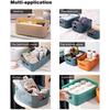 7 Piece Storage Bin Set 2 1L Plastic Containers for Organizing Kitchen Bathroom Classroom Supplies and Cupboard Storage