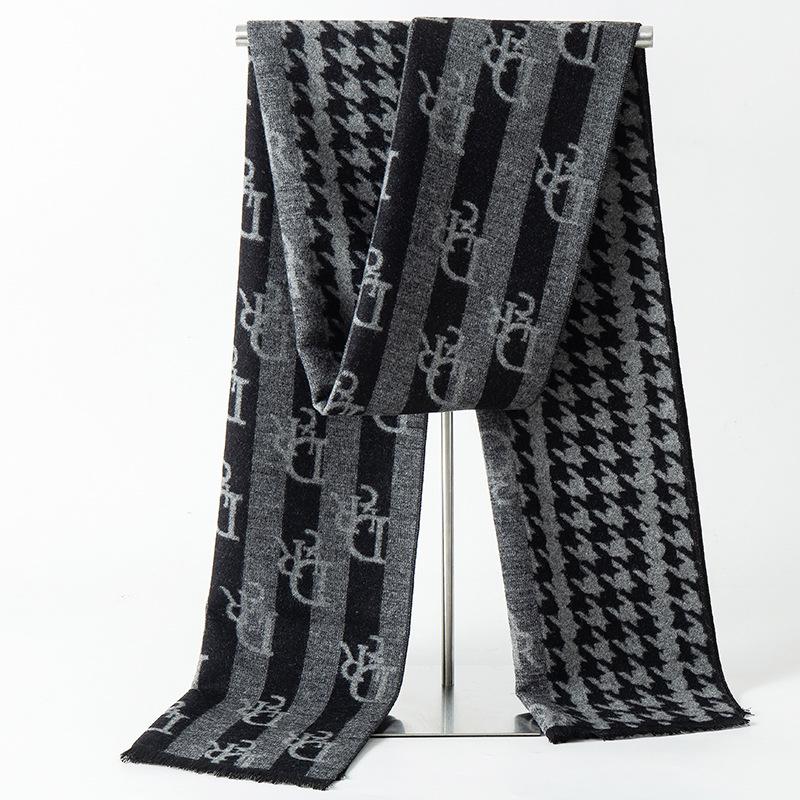 

Классический мужской полосатый шарф - европейский и американский стиль, идеальный подарок для парня, деловой и повседневной одежды 180cm