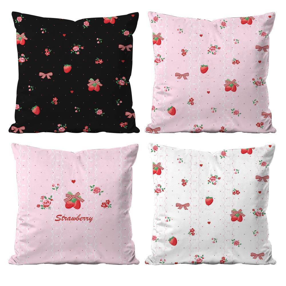 S-Květ jahod Povlak na polštář null