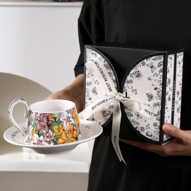 Retro Ceramiczny Zestaw Filiżanki do Kawy i Spodka