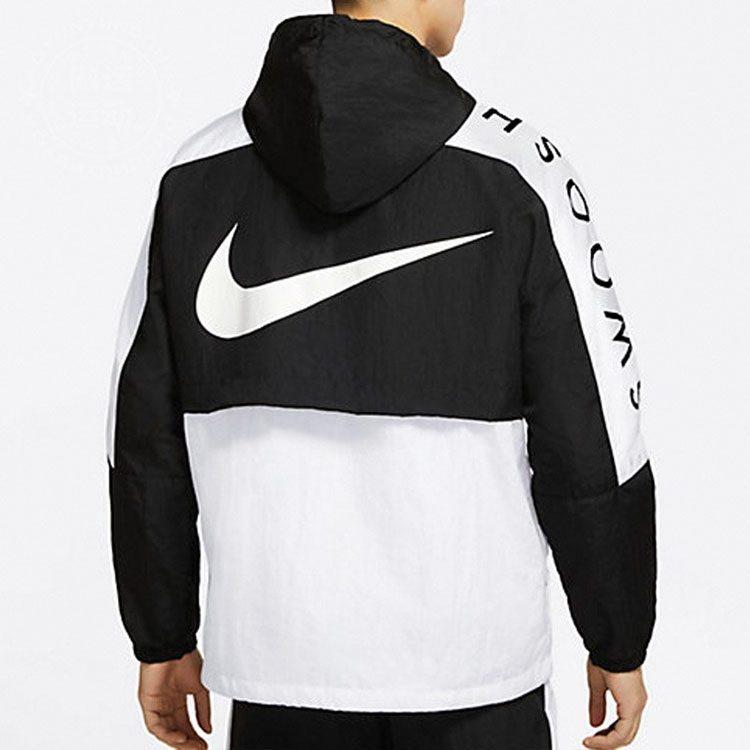 Nike Men s Zip-Up Sports Hooded Jacket 'Black/White' DJ4131-010