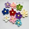 Hand-Knitted Flower-Shaped Yarn Crochet Accessories